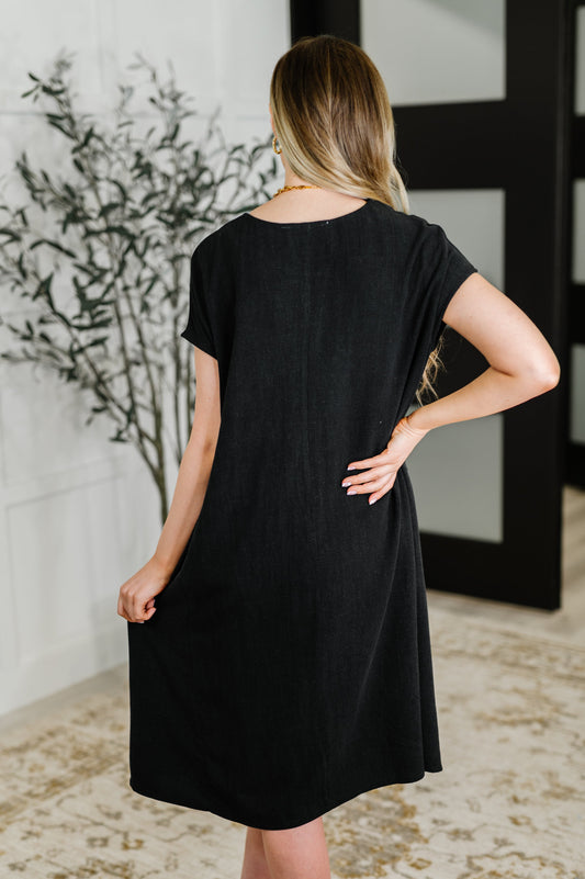 Flatter Me Later Dress | Black