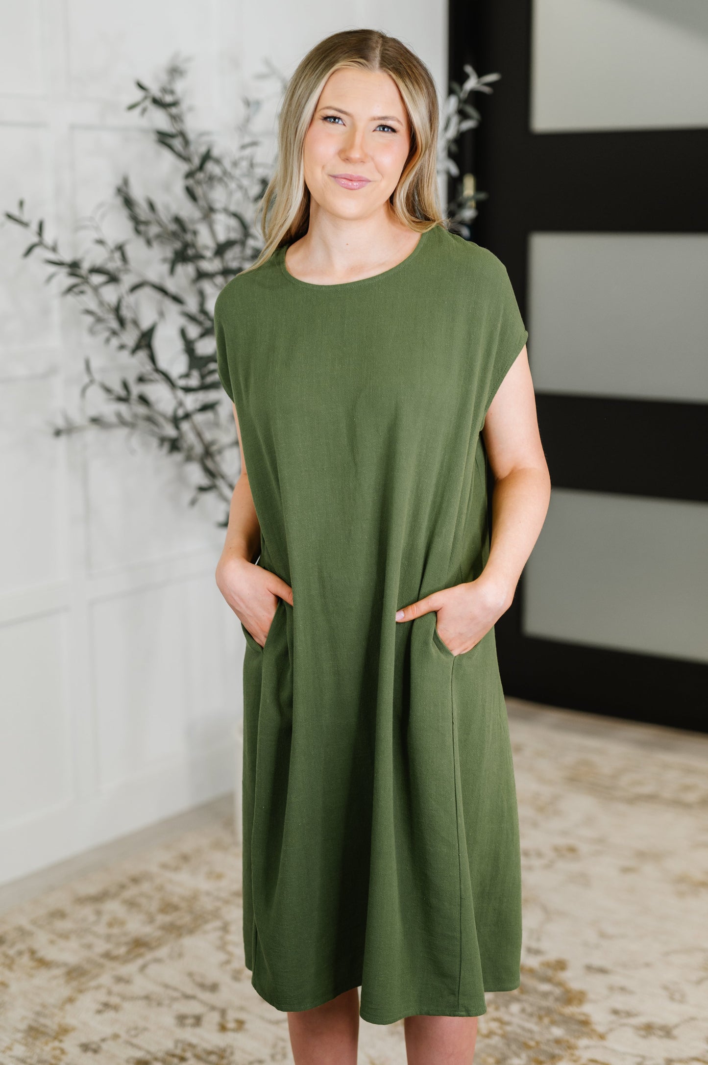 Flatter Me Later Dress | Moss