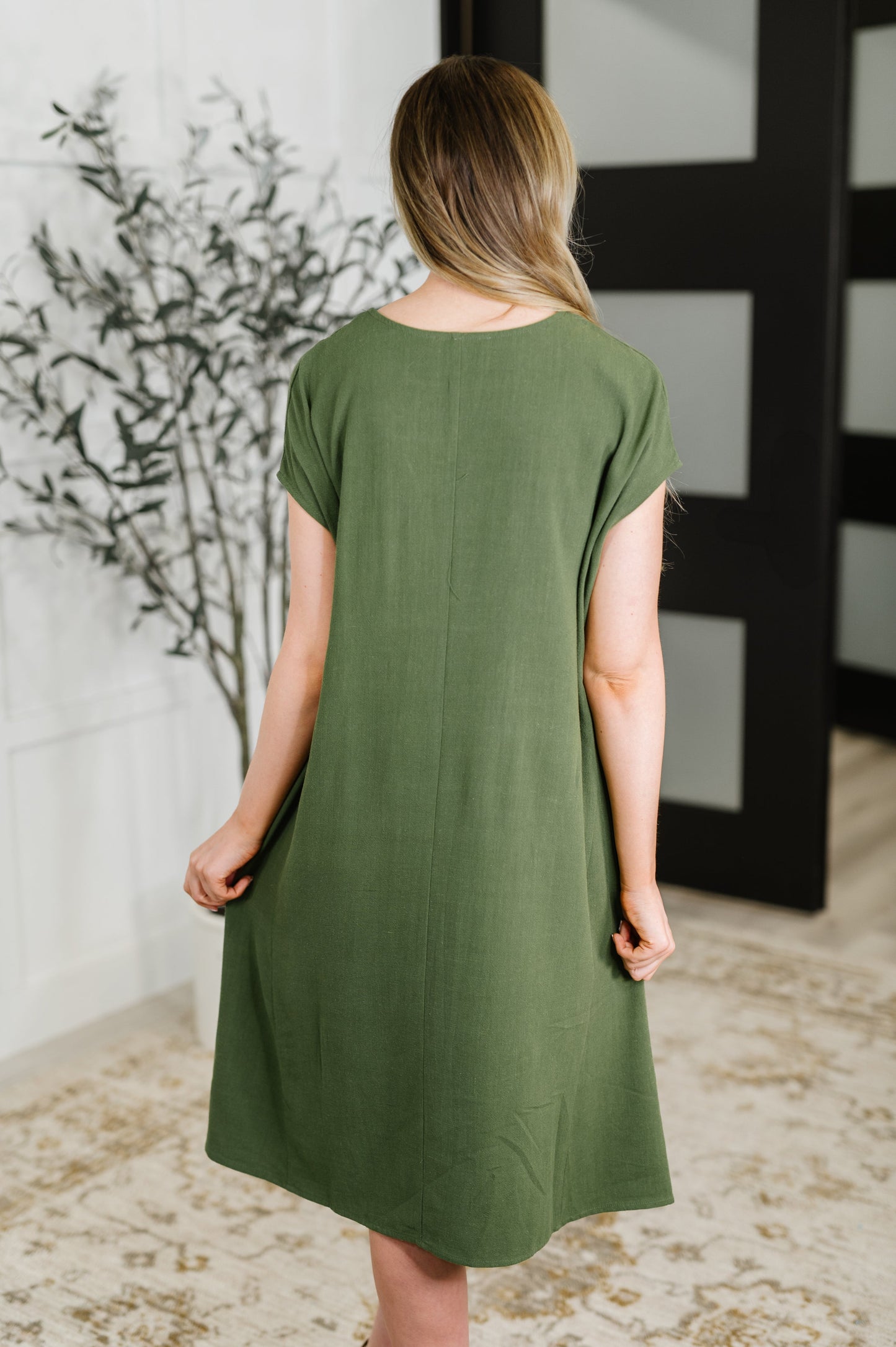 Flatter Me Later Dress | Moss