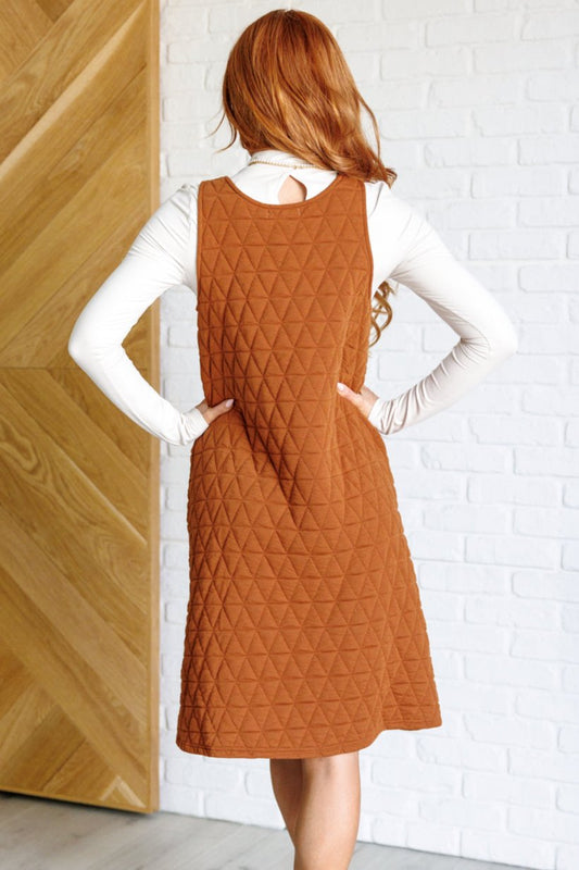 Free Falling Quilted Midi Dress