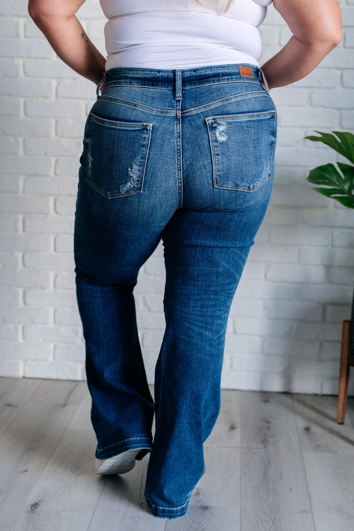 Gabriella Mid-Rise Distressed Flare Jeans | Judy Blue