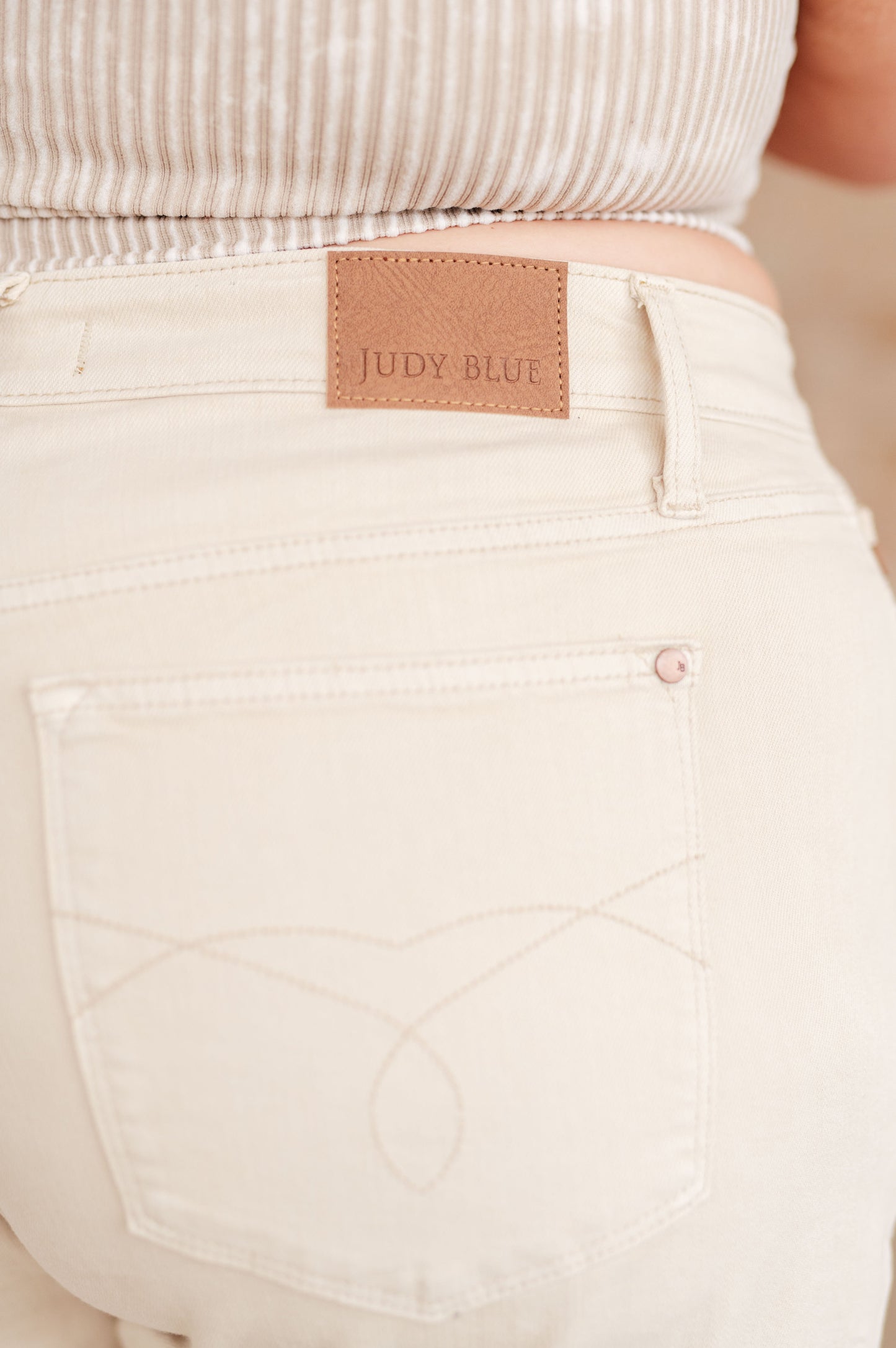 Greta High-Rise Garment Dyed Shorts | Bone | Judy Blue