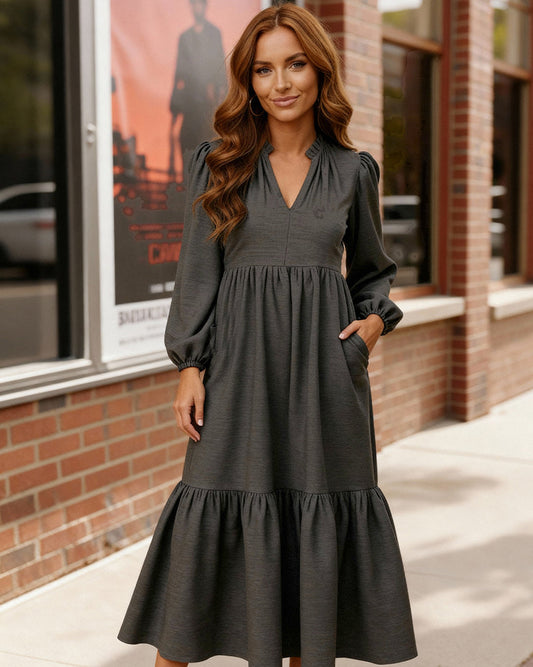 Slate Serenade Maxi Dress