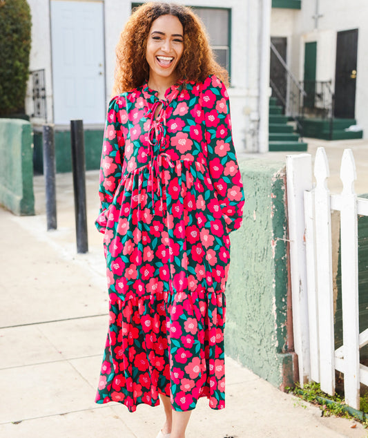 Look Adorable Babydoll Tiered Maxi Dress