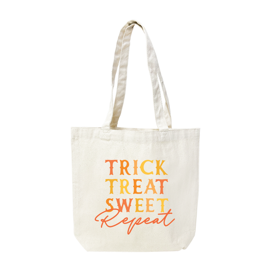 Trick, Treat, Sweet, Repeat Canvas Tote