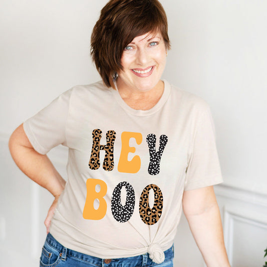 Leopard Hey Boo Graphic Tee