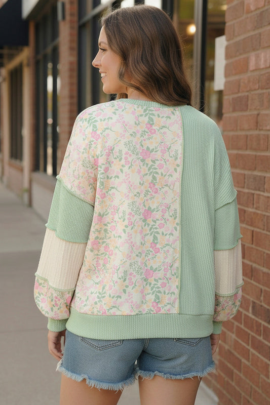 Floral Fields Colorblock Top