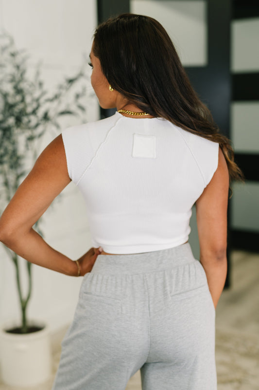 Halfway to Heaven Cropped Top | White