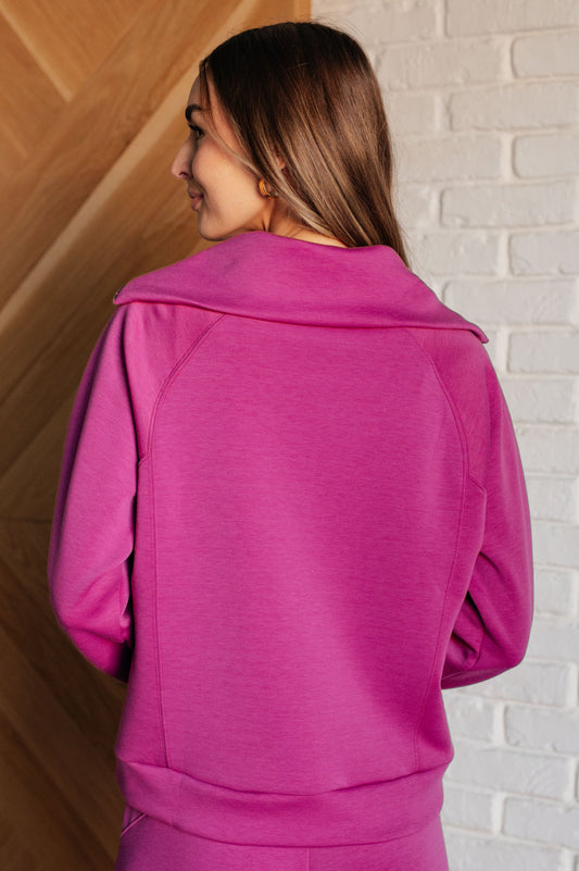 Hamptons Travel Half-Zip Pullover | Magenta