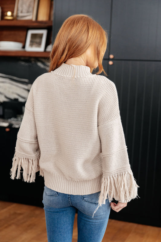 Handle It All Fringe Sweater