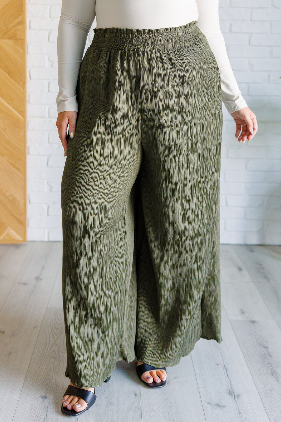 Harmony High-Rise Wide Pants | Olive