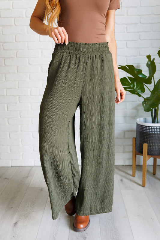 Harmony High-Rise Wide Pants | Olive