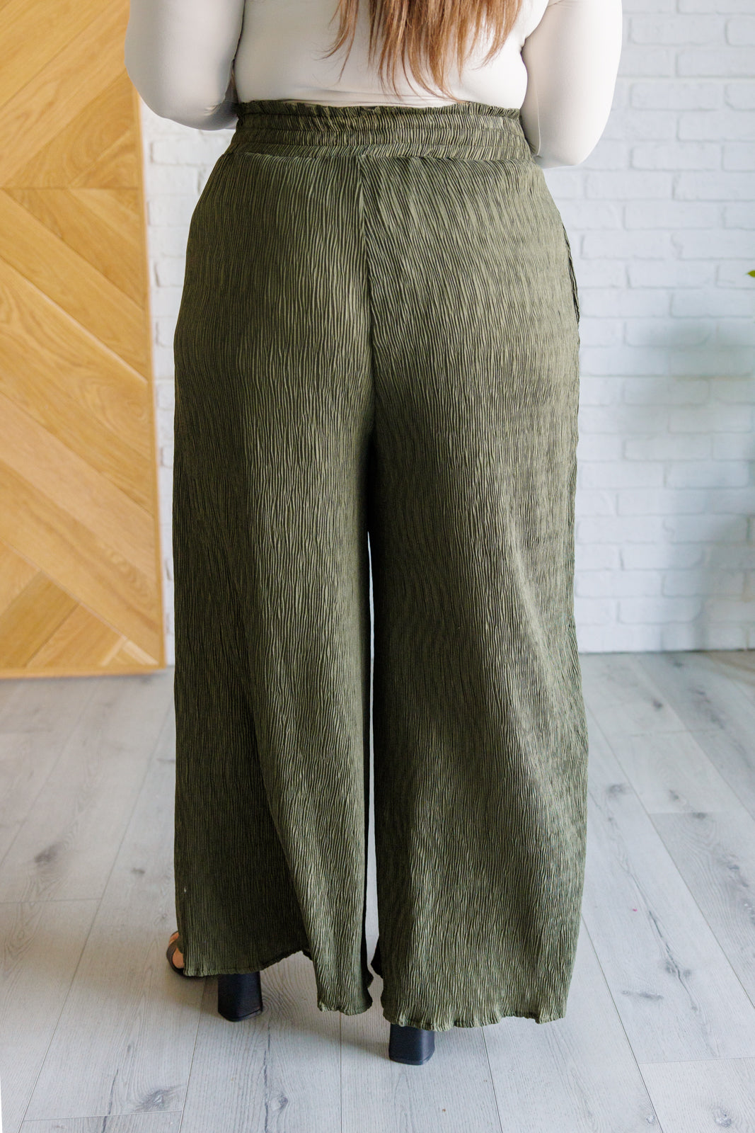 Harmony High-Rise Wide Pants | Olive