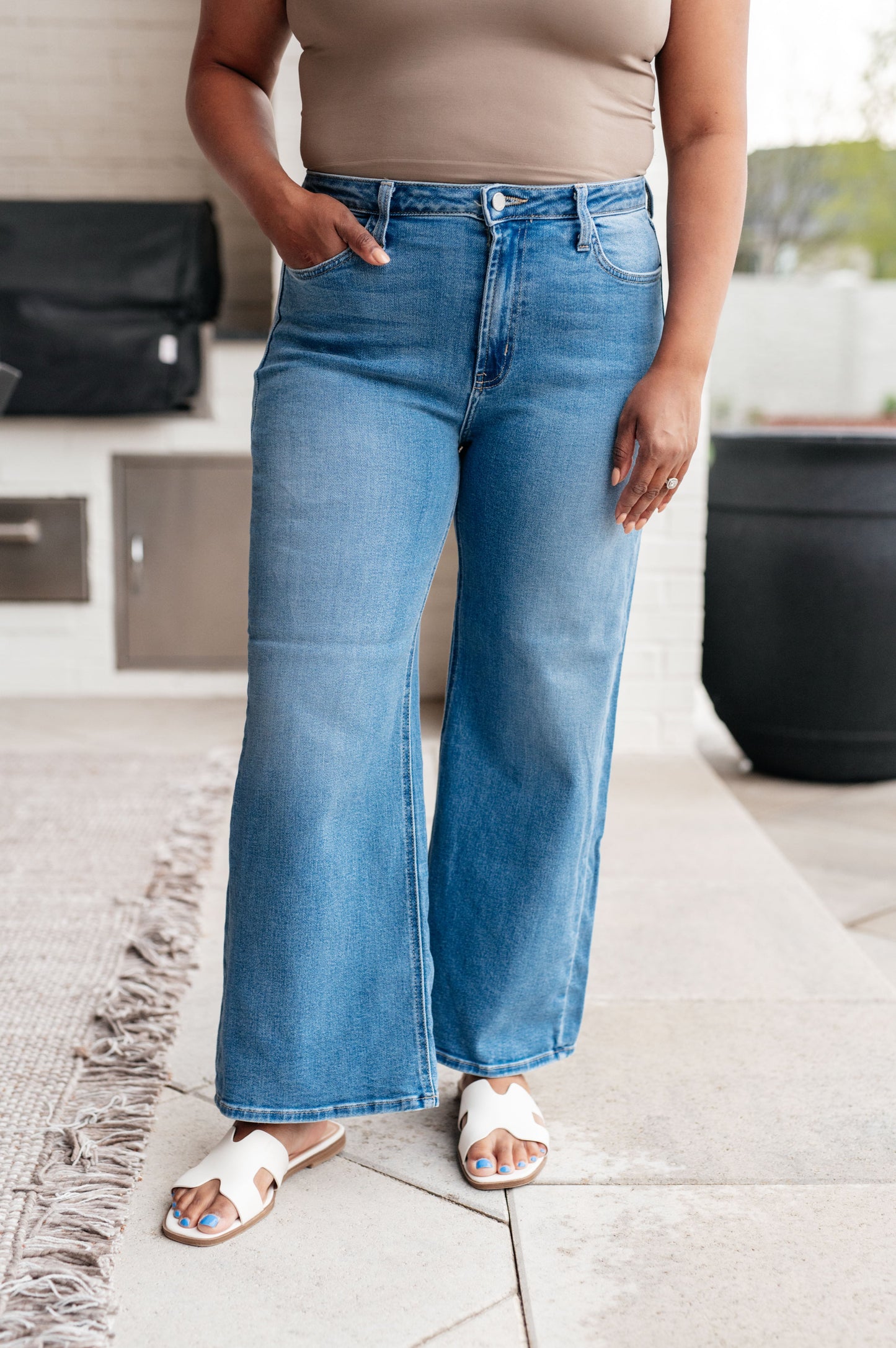 Hayes High-Rise Wide Leg Crop Jeans | Judy Blue