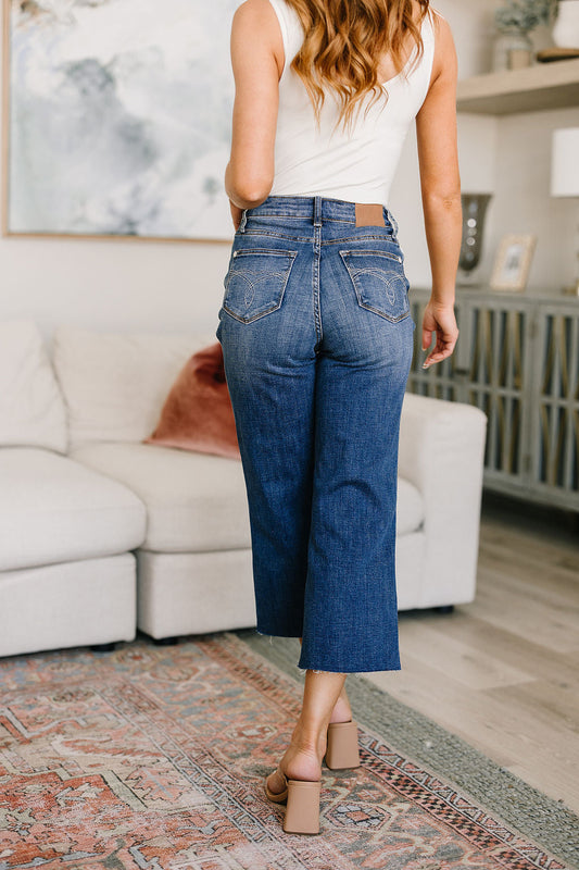 Hayes High-Rise Wide Leg Crop Jeans | Judy Blue