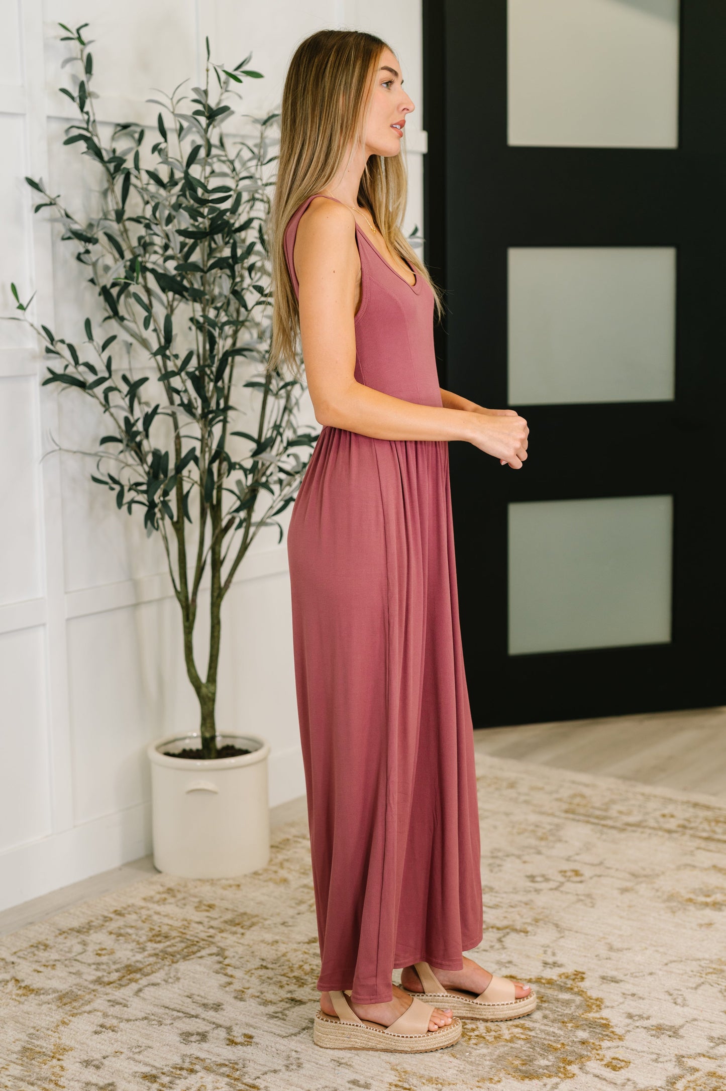 Head to Toe Whoa Wide Leg Jumpsuit | Mauve