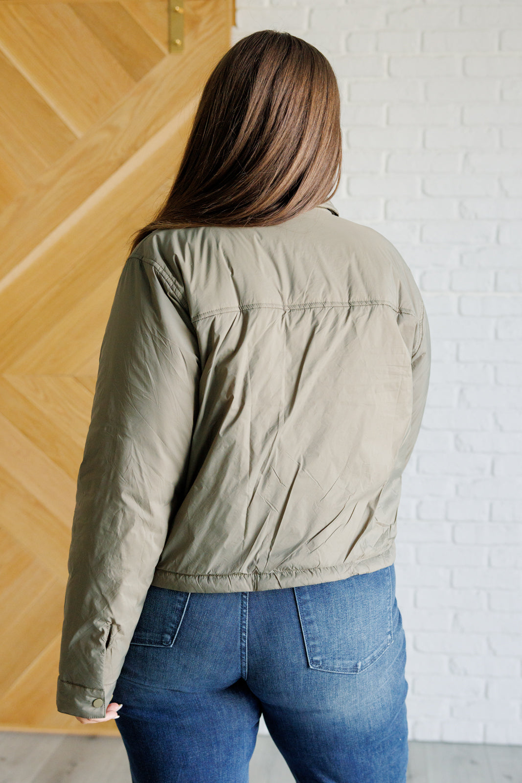 Hear Me Out Lightweight Puffer Jacket | Olive