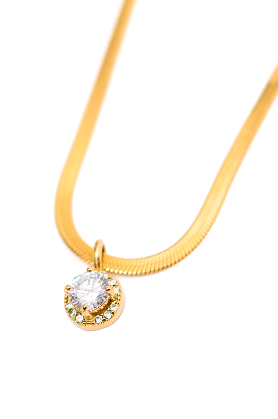 Here to Shine Gold Plated Necklace | White