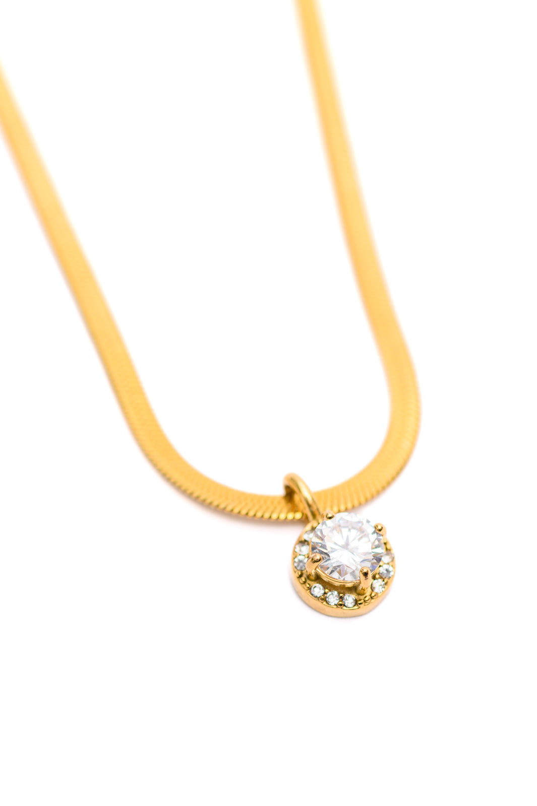 Here to Shine Gold Plated Necklace | White