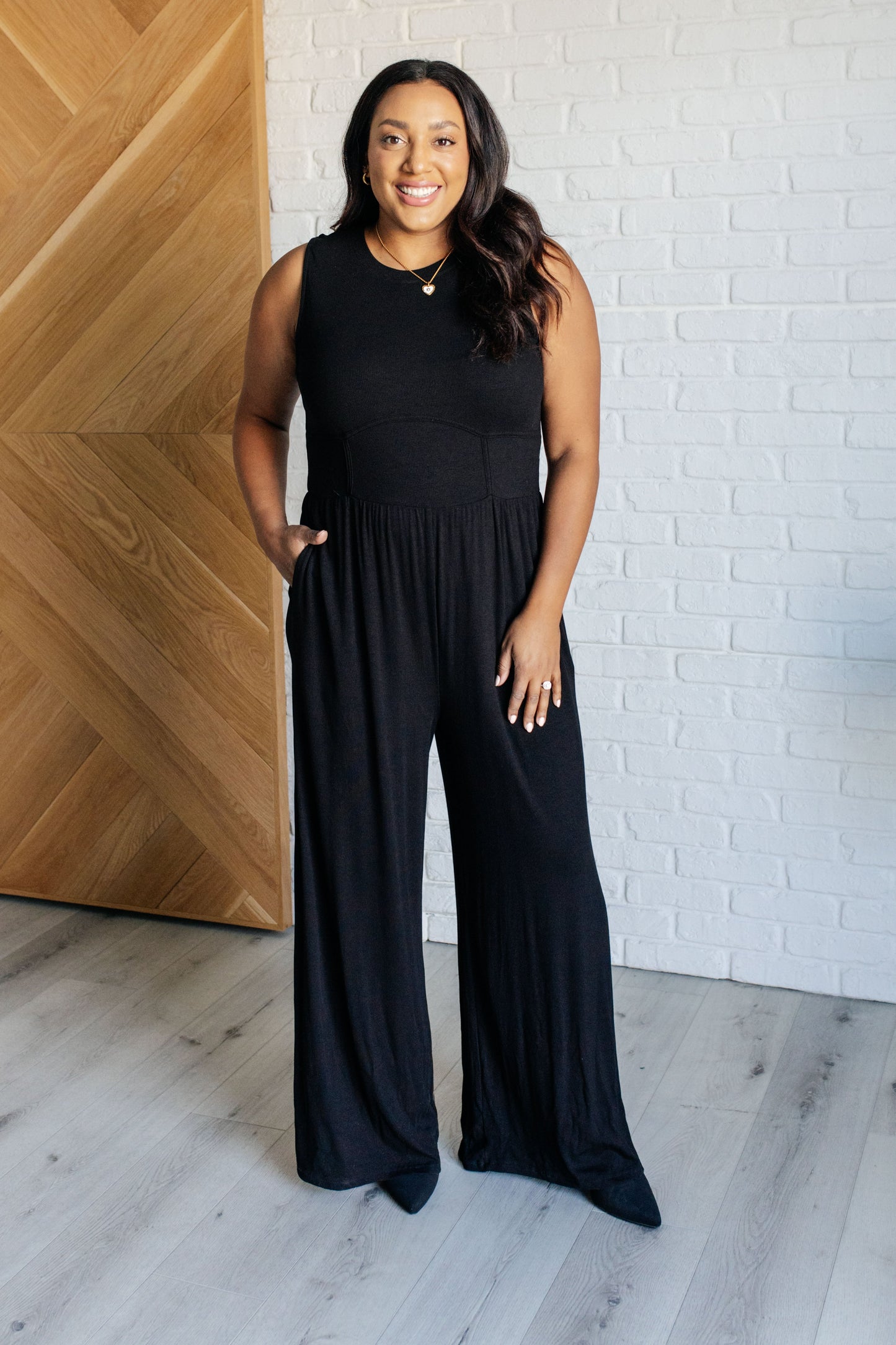 Hilary Wide Leg Jumpsuit | Black