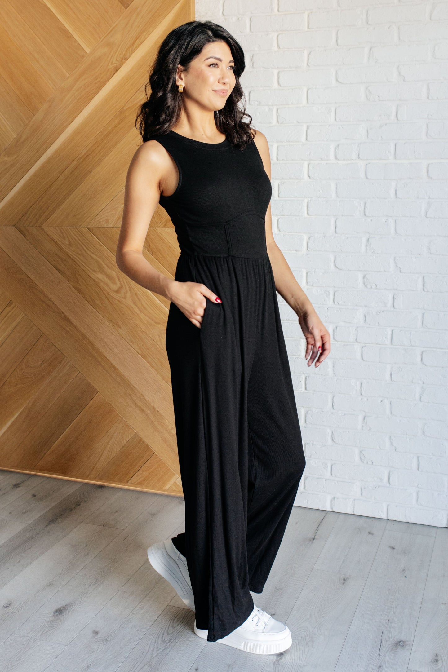 Hilary Wide Leg Jumpsuit | Black