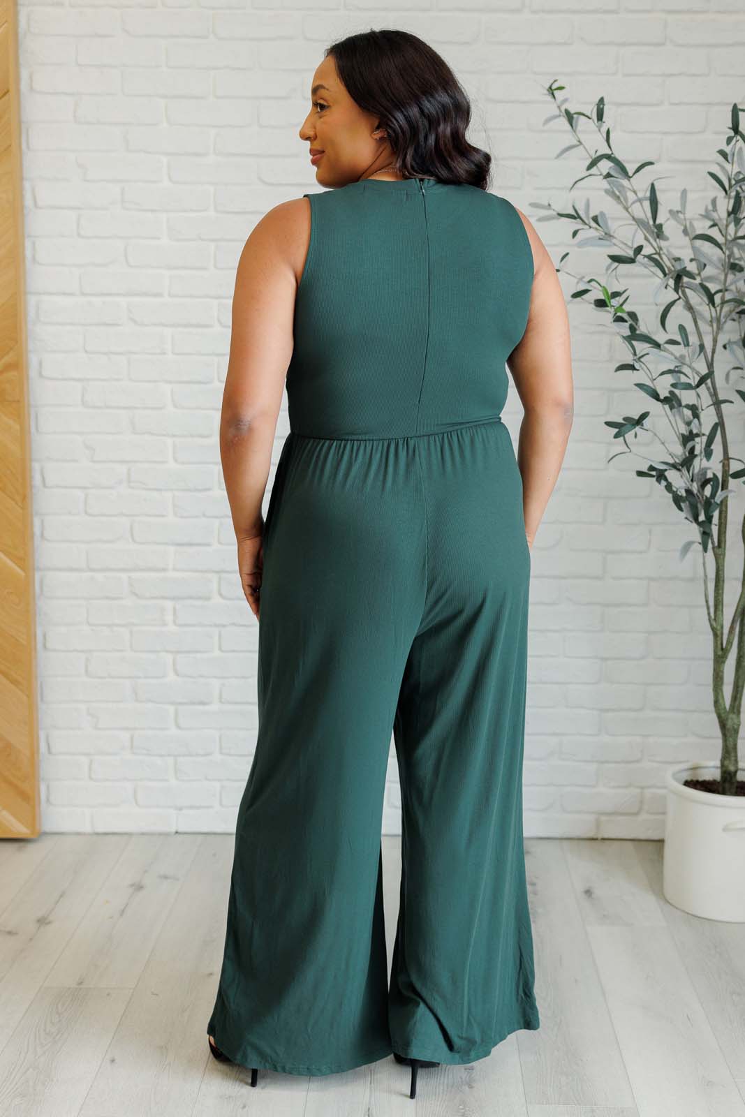 Hilary Wide Leg Jumpsuit | Green