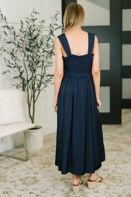 Hold Me Down Midi Dress | Navy