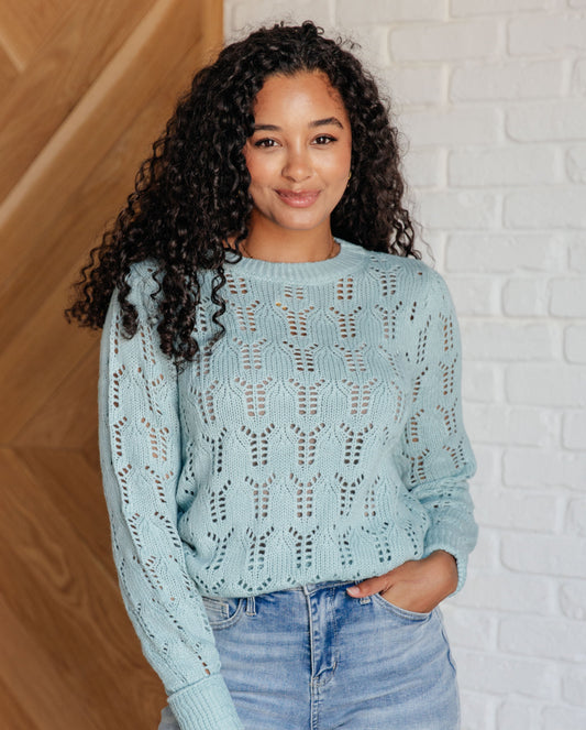 Hole In One Sheer Pointelle Sweater