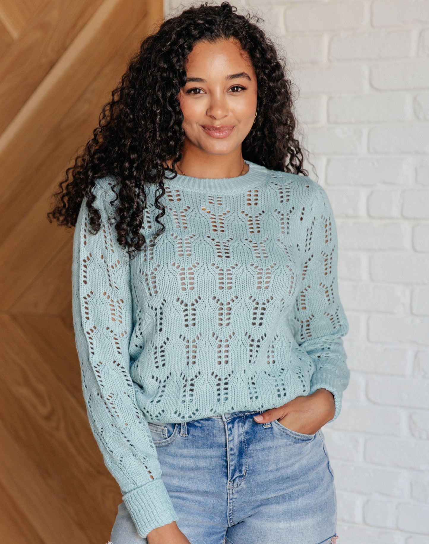 Hole In One Pointelle Sweater