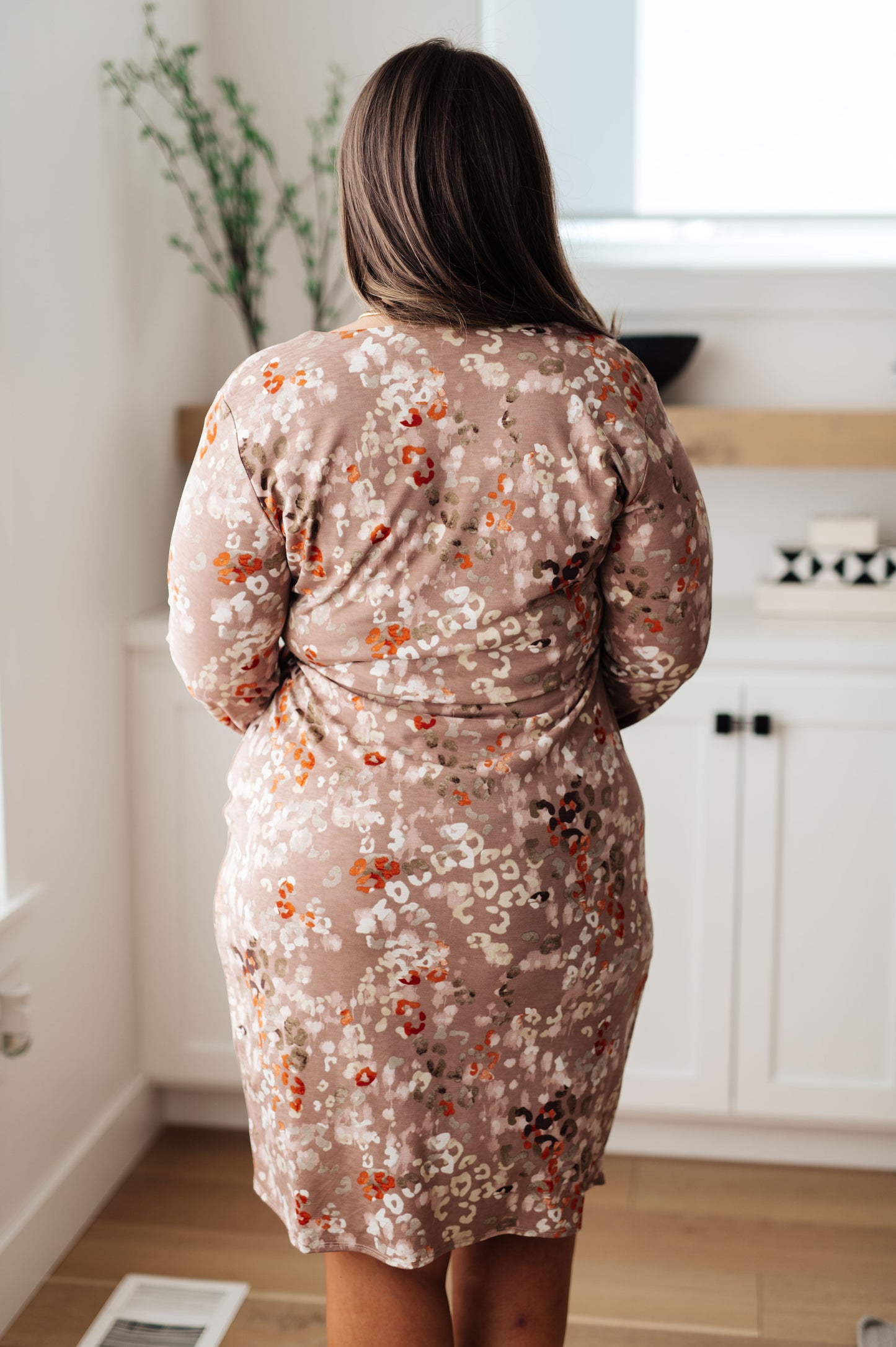 Honey Do I Ever Faux Wrap Dress | Taupe