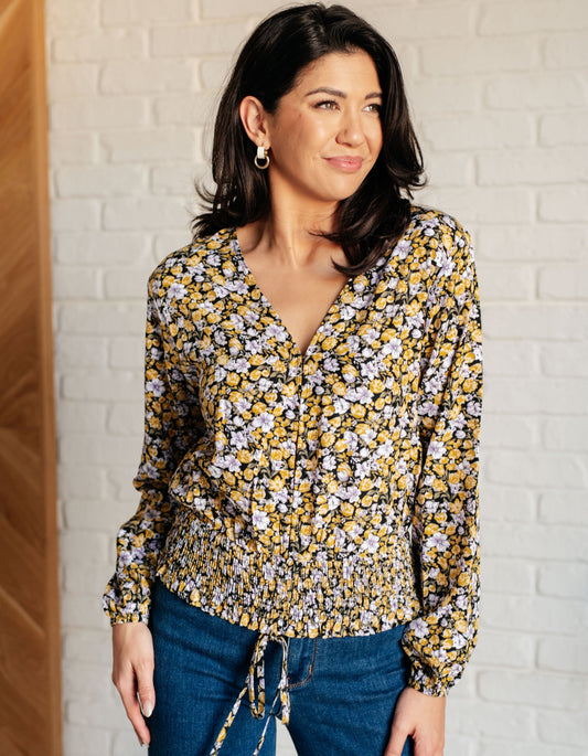 Honey Floral Blouse | Black