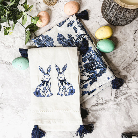Chinoiserie Bunny Dish Towels