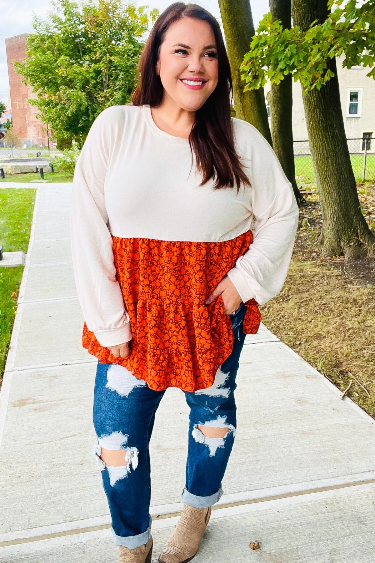 Star Struck Floral Babydoll Top