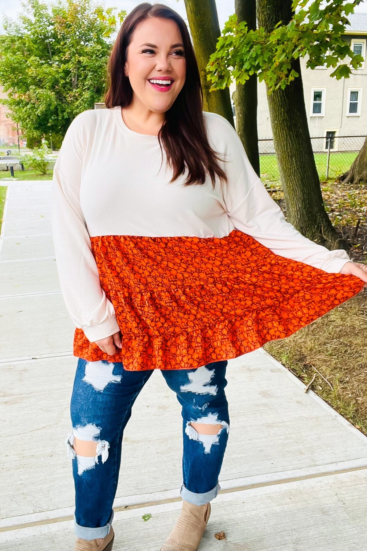 Star Struck Floral Babydoll Top