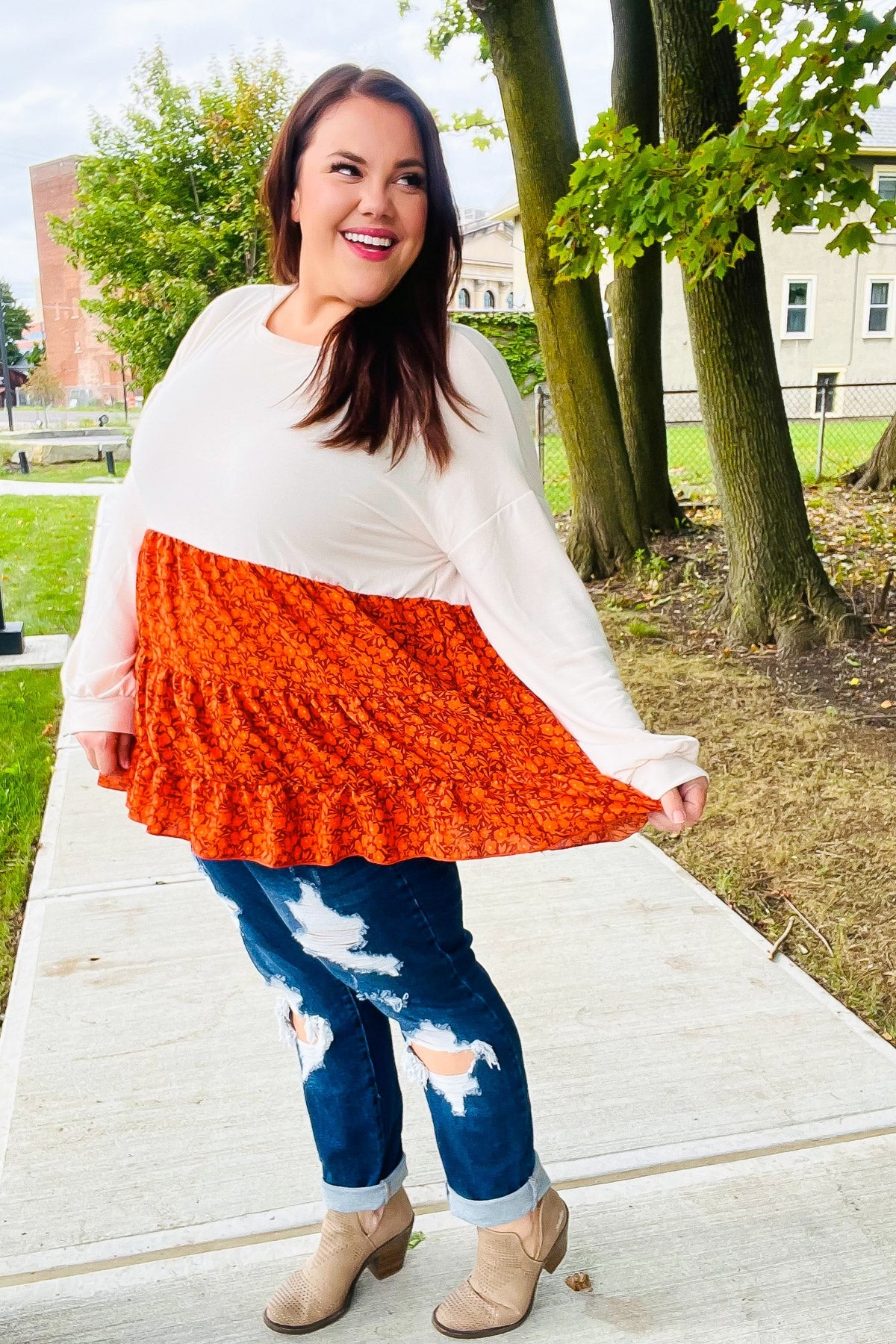 Star Struck Floral Babydoll Top