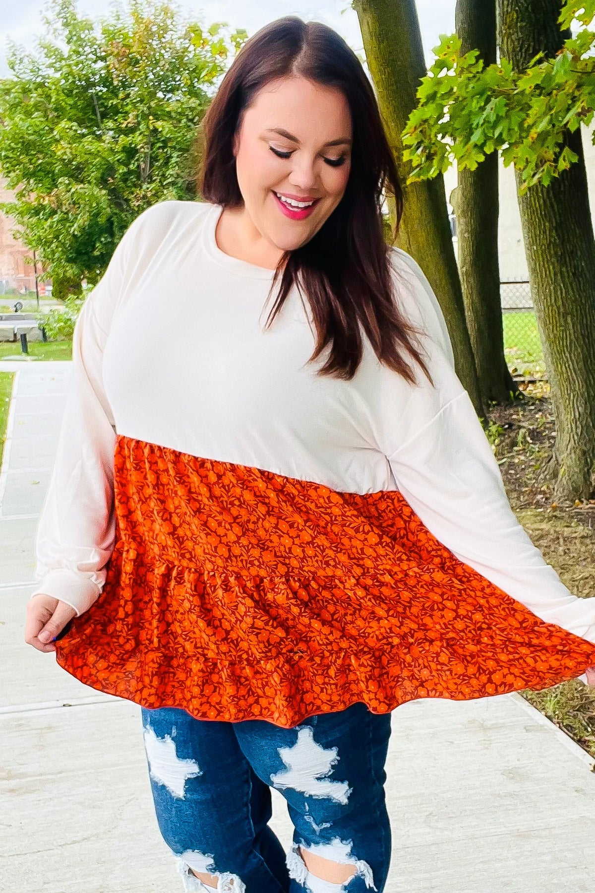 Star Struck Floral Babydoll Top