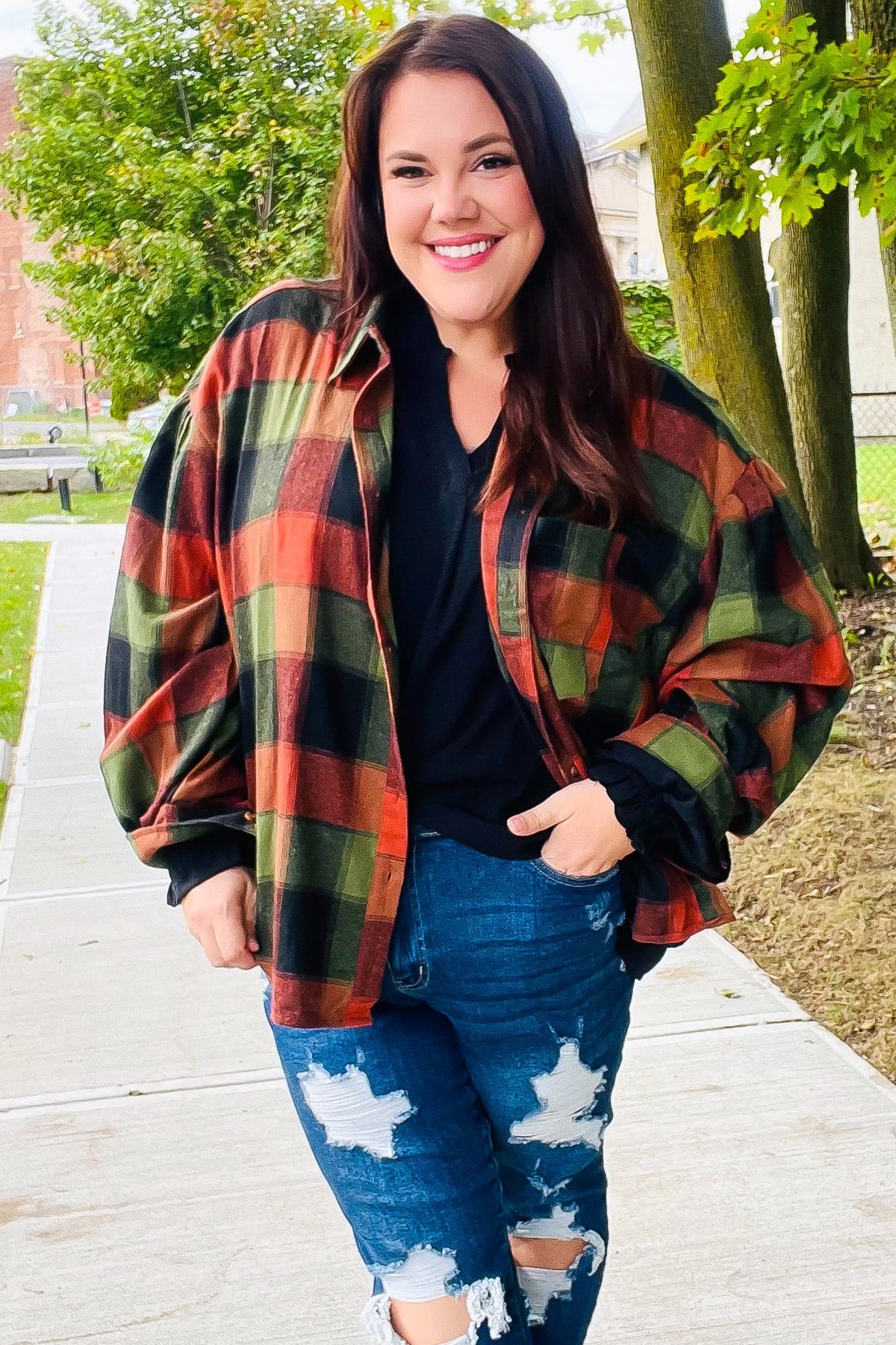 Rock'n Plaid Oversized Top