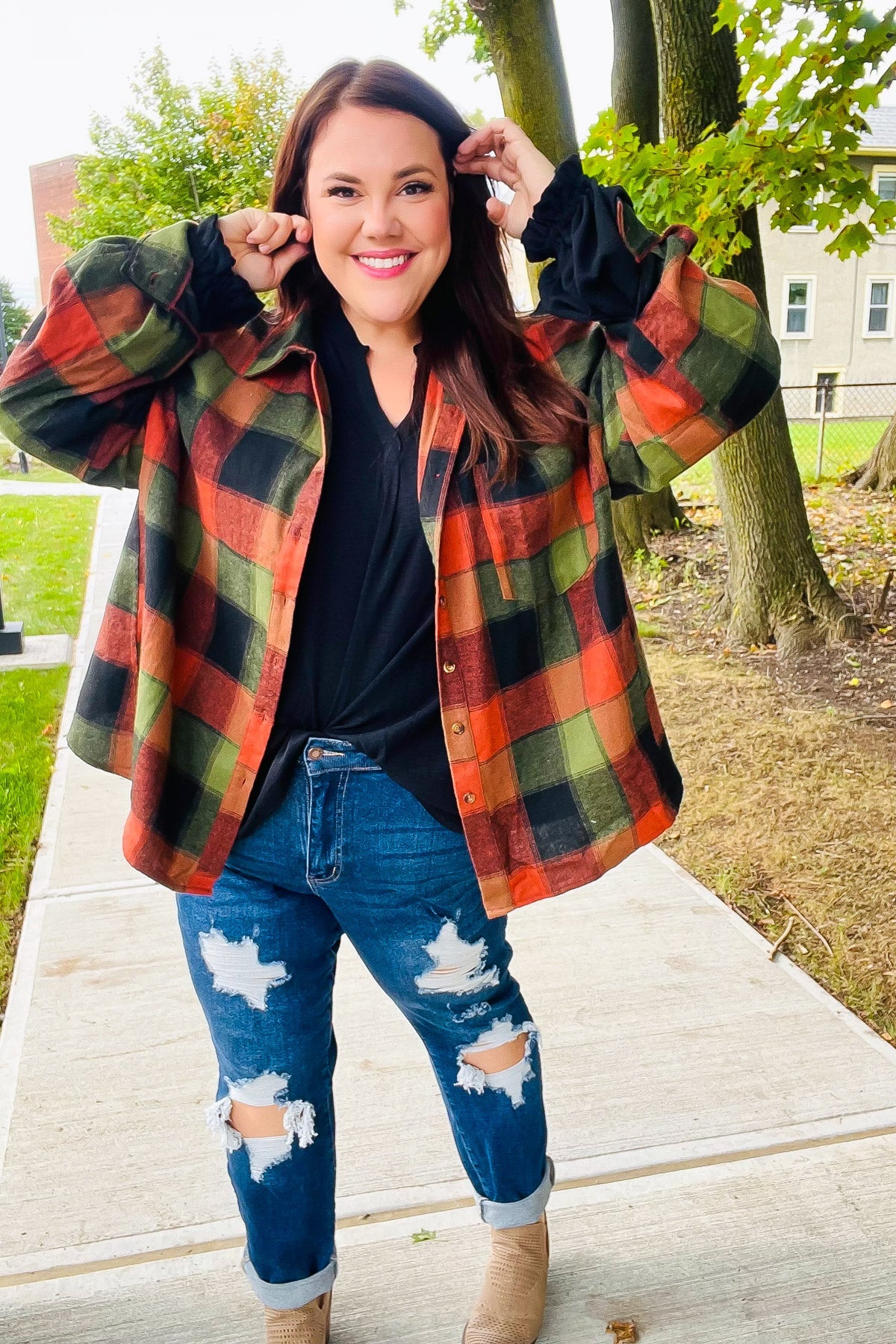 Rock'n Plaid Oversized Top