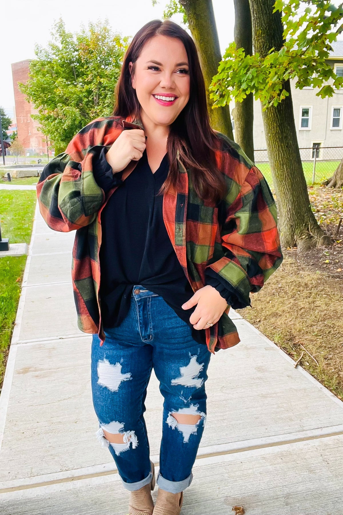 Rock'n Plaid Oversized Top