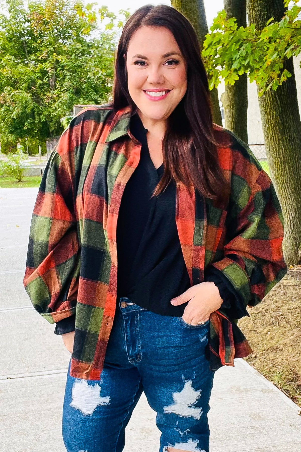 Rock'n Plaid Oversized Top