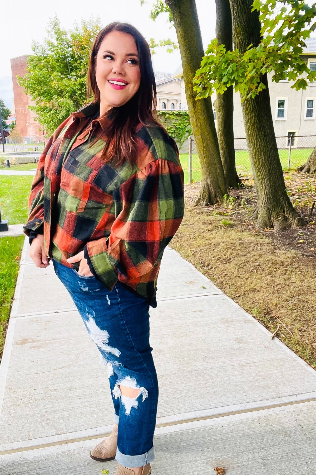 Rock'n Plaid Oversized Top