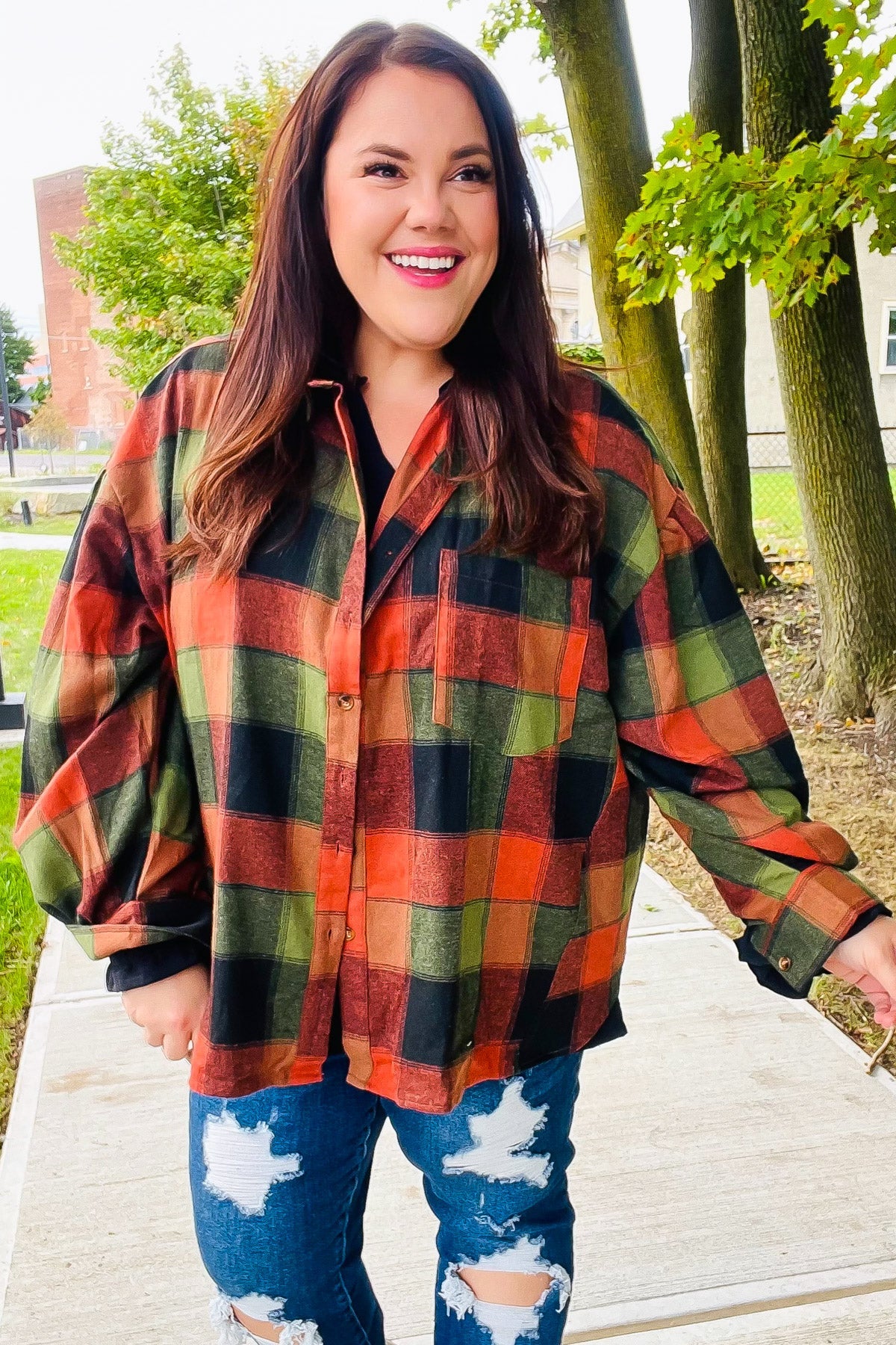 Rock'n Plaid Oversized Top