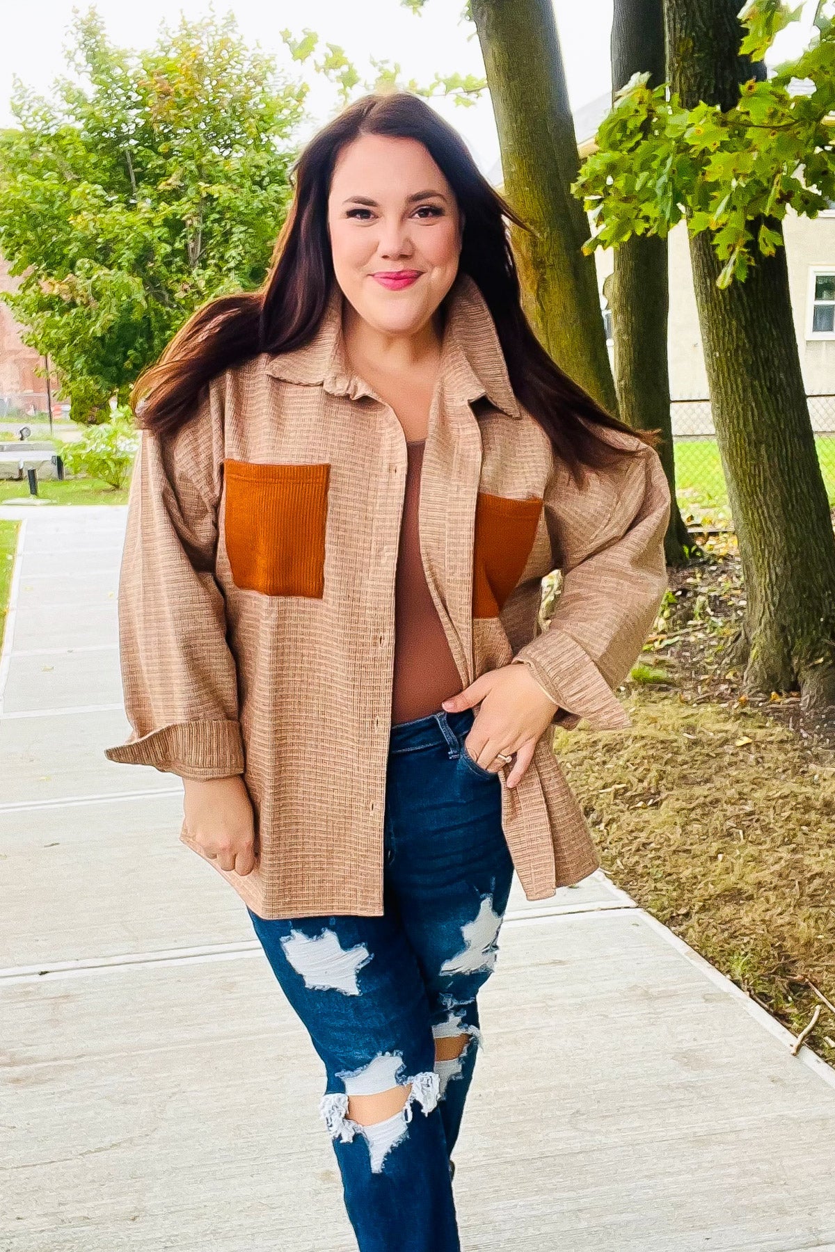 Start Your Day Plaid Oversized Shacket