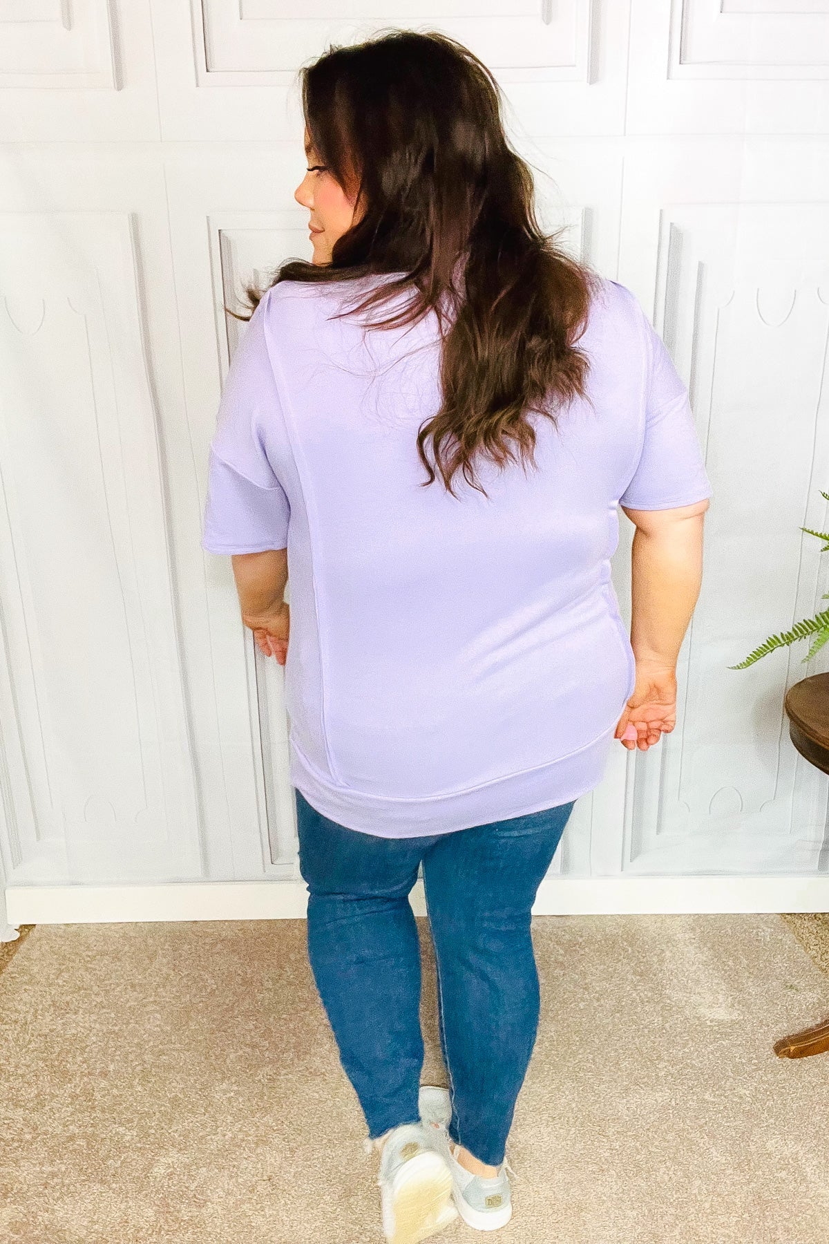 Perfectly Poised Lilac French Terry Top