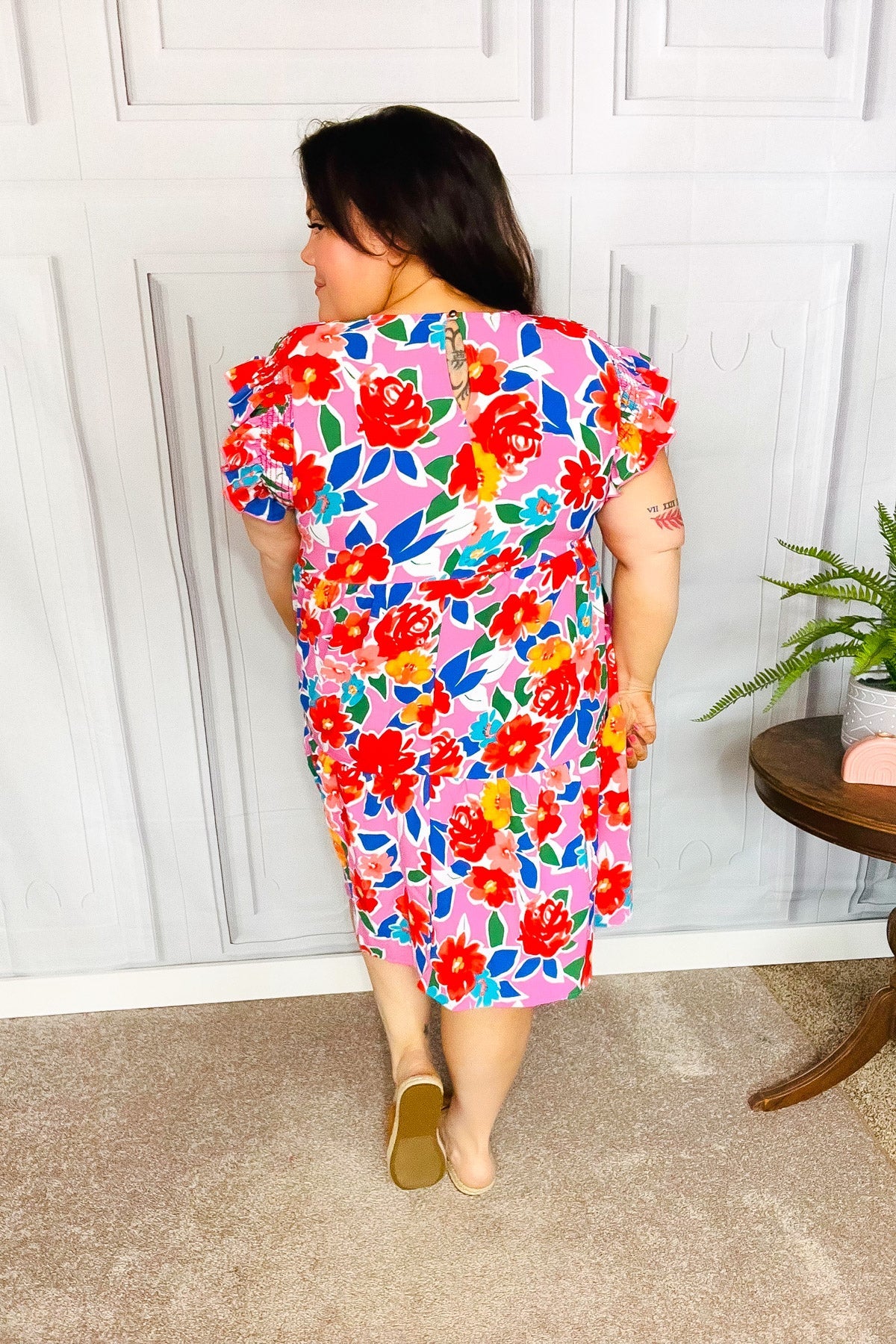 Love Found Floral Smocked Tiered Dress