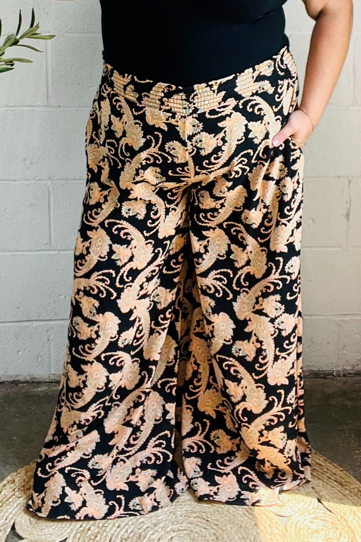 Fall Vibes Paisley Palazzo Pants