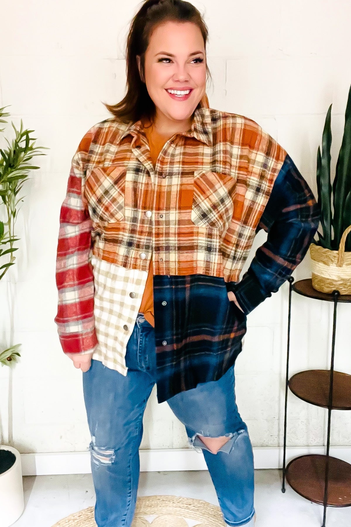 Catch Glances Plaid Shacket