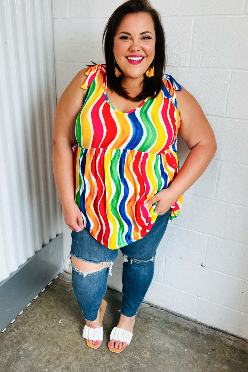 Rainbow Striped Top