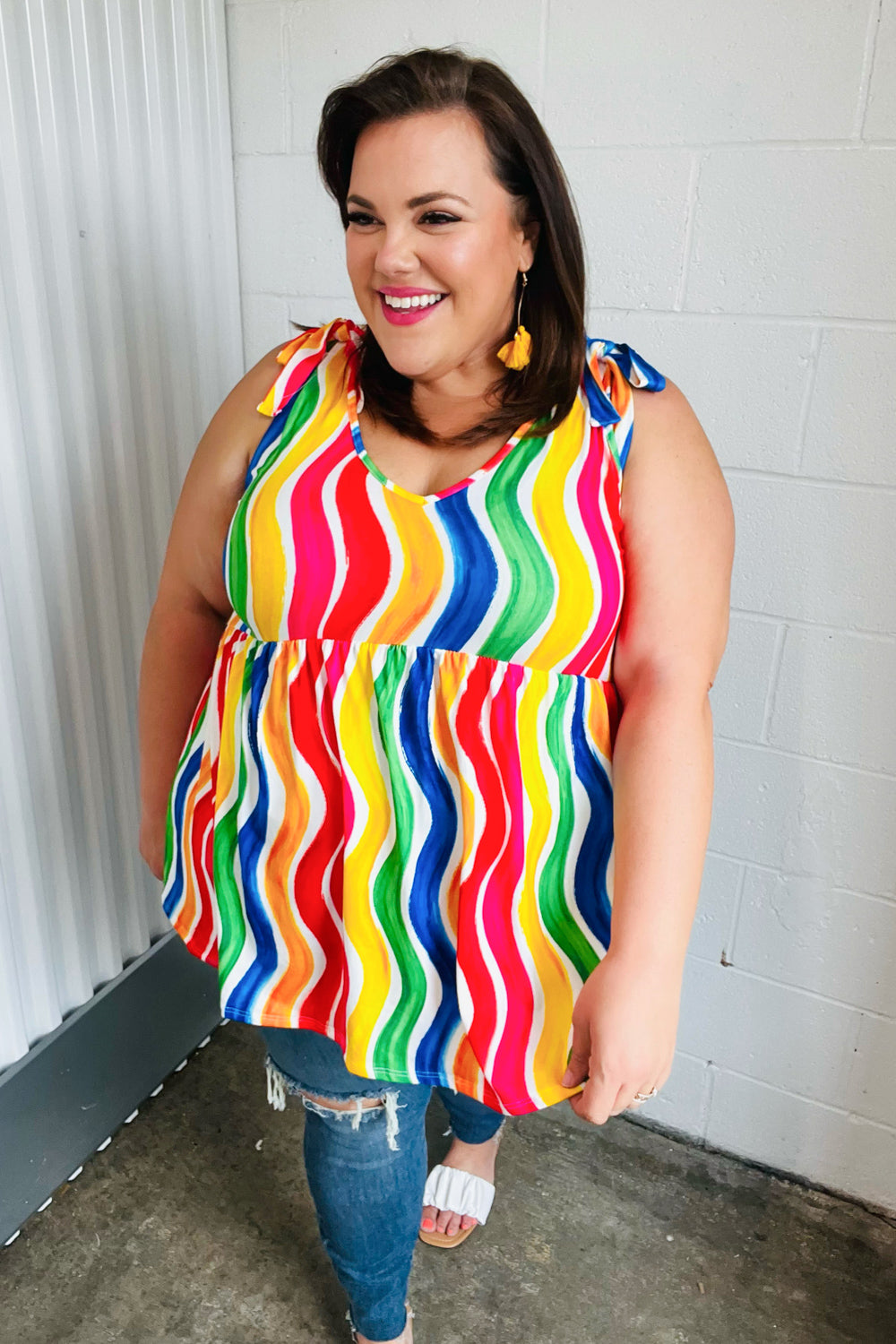 Rainbow Striped Top