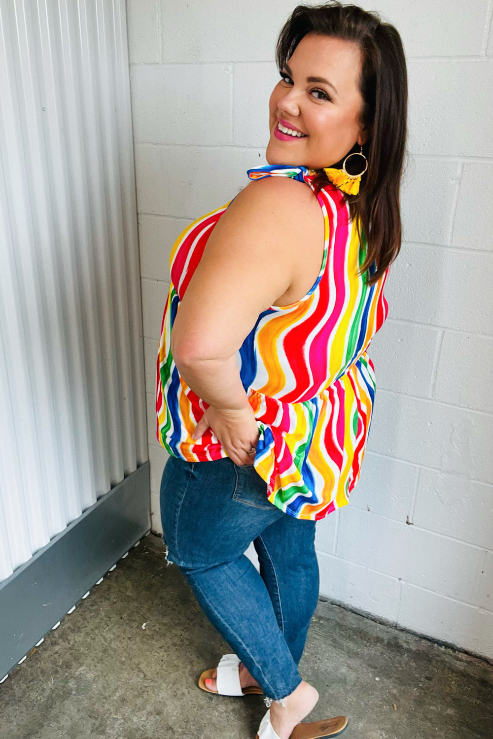 Rainbow Striped Top